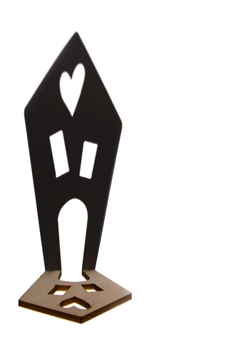 Immagine con cuore, ombra, finestre, porta, casa, rettangoli, astratto, fermalibri, ferro