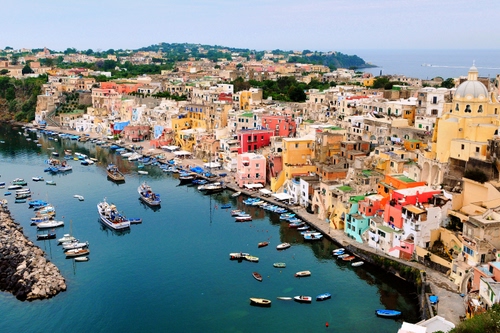 Immagine con barche, mare, porto, borgo, panorama, case, imbarcazioni