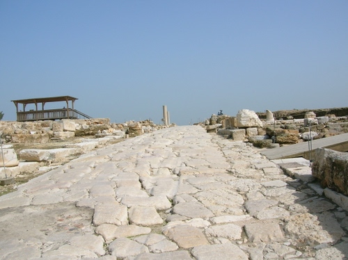 Immagine con strada, pietre, colonne, rovine, ruderi, sassi, archeologia, reperti, massi, sito, antica