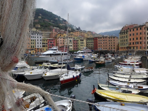 Immagine con barche, porto, mare, rete, case, acqua, reti, palazzi