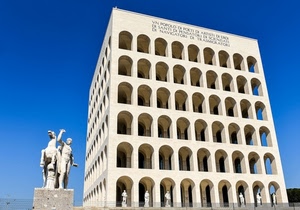 archi, palazzo, statue, cielo, bianco, azzurro, statua, monumento, eur, architettura, sculture, roma, civiltà, colosseo, cavallo