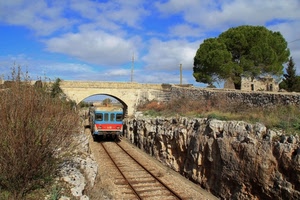 ponte, treno, albero, nuvole, binario, binari, cielo, ferrovia, alberi
