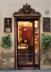 porta, piante, vetrina, negozio, legno, numero, insegna, vetro