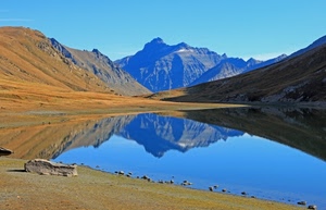 lago, riflesso, montagna, acqua, azzurro, montagne, paesaggio, cielo, riflessi
