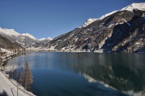 lago, riflesso, neve, acqua, montagna, montagne, inverno, cielo, alberi