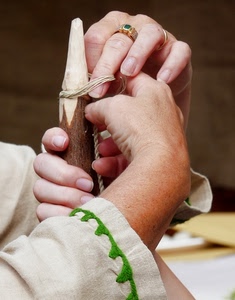 mani, anello, corda, legno, dita, verde, tre, artigianato