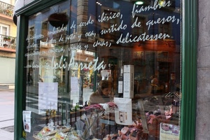 vetrina, negozio, scritte, riflesso, riflessi, donna, verde, scritta