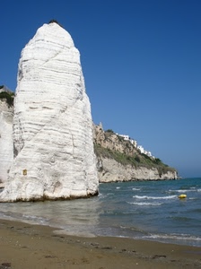 mare, spiaggia, roccia, bianco, sabbia, onde, scoglio, acqua, cielo