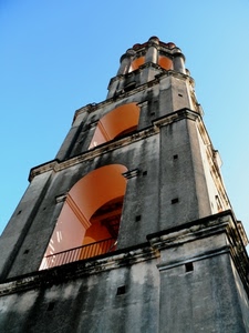 torre, archi, cielo, prospettiva, ringhiera, campanile, grigio, finestre