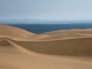 mare, dune, sabbia, deserto, cielo, acqua