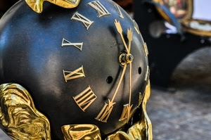 oro, lancette, orologio, numeri, nero, sfera, ore