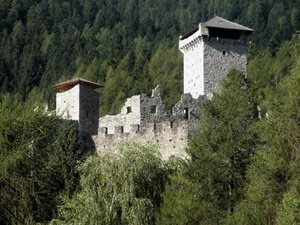 castello, alberi, torri, verde, torre, bosco, ruderi, merli, montagna, rudere