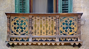 balcone, finestra, legno, persiane, verde, porta, balaustra, casa, lavorato, terrazzo