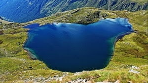 montagna, lago, acqua, verde, blu, azzurro, prati, alpino