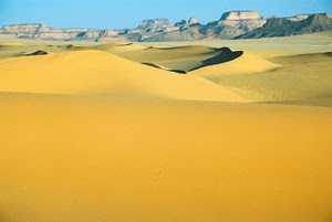 sabbia, dune, deserto, giallo, cielo, panorama, azzurro, montagne, rocce, montagna, ombre