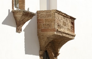 bianco, balcone, pietra, arco, finestra, ombre, ombra, davanzale, pietre, antico