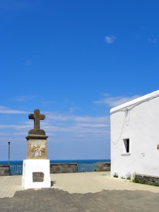croce, bianco, mare, cielo, nuvole, madonna, azzurro, piazza