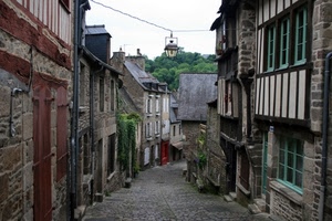 lampione, case, finestre, vicolo, strada, borgo, paese, verde, palazzi