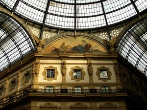 finestre, galleria, vetrate, dipinto, affresco, ringhiera, cupola, vetri, balcone