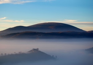 nebbia, colline, cielo, panorama, collina, nuvole, curve, montagna, valle, paesaggio, foschia