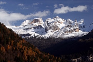 neve, montagne, nuvole, alberi, cielo, bosco, montagna, bianco, dolomiti