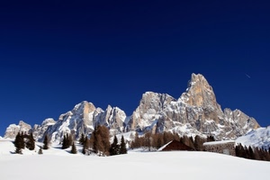 neve, alberi, bianco, montagna, inverno, montagne, cielo