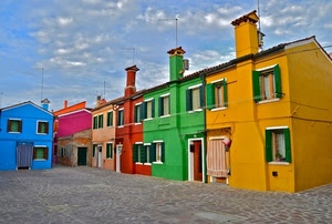 case, verde, giallo, colori, multicolore, comignoli, azzurro, finestre, rosso, colore