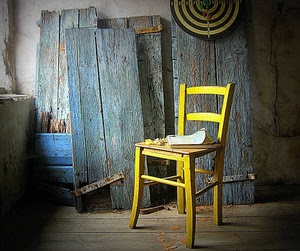 giallo, sedia, legno, bersaglio, libro, assi, freccette, cerchi, azzurro, blu, imposte, rotte