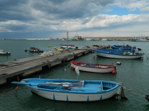 barche, mare, nuvole, porto, faro, cielo, molo, acqua, pontile