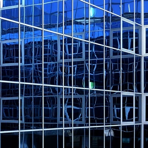 riflessi, blu, finestre, vetro, vetri, palazzo, acciaio, vetrata, geometrie, bianco