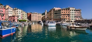 porto, barche, mare, acqua, case, panorama, cielo, palazzi