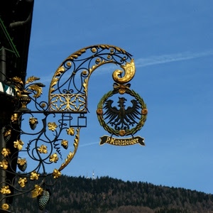 insegna, aquila, cielo, oro, alberi, ferro, foglie, metallo