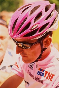 casco, rosa, ciclista, occhiali, maglia, sportivo