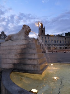 fontana, acqua, leone, lampione, campanile, statua, piazza, vasca