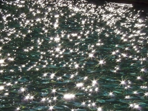 acqua, riflessi, luce, riflesso, mare, luci, onde, verde, luccichii, stelle, controluce