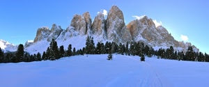 neve, alberi, montagne, montagna, inverno, cielo, rocce, abeti, bosco
