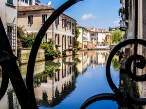 canale, acqua, riflesso, case, ringhiera, fiume, azzurro, finestre, riflessi, palazzi