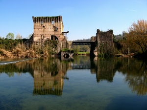 fiume, ponte, acqua, riflessi, torre, alberi, riflesso, cielo