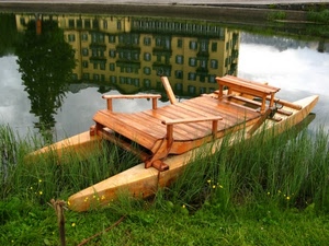 riflesso, fiume, acqua, pattino, erba, barca, legno, casa, lago, palazzo