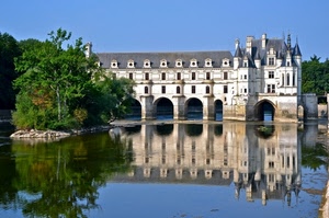 riflesso, alberi, castello, acqua, archi, palazzo, lago, albero