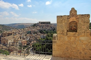 panorama, ringhiera, edicola, nuvole, cielo, case, borgo, devozione, paese, paesaggio, terrazza