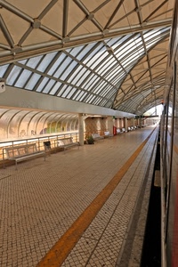 stazione, treno, panchine, linea, banchina, giallo, striscia