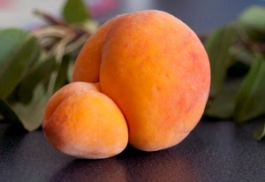 pesca, frutto, foglie, frutta, giallo, verde, arancio, arancione, due, sfocato