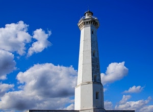 nuvole, faro, cielo, bianco, azzurro, torre, luce, lanterna, lampada, finestre