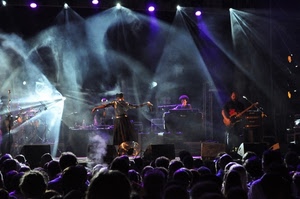 concerto, musica, luci, musicisti, persone, palco, suonare, spettacolo, pubblico, spettatori