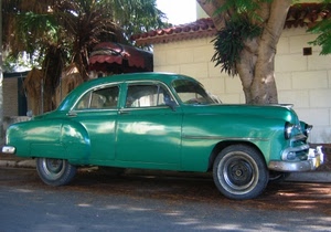 verde, alberi, ruote, epoca, automobile, strada, auto, case, finestrini, vecchia, foglie, piante