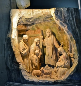 presepe, legno, pecore, tronco, statue, sculture, bambino, giuseppe, natività, statuine, maria, natale, pastori, grotta, scultura, porta, madonna, personaggi