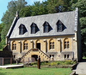 abbaini, finestre, tetto, casa, alberi, scala, palazzo, statua