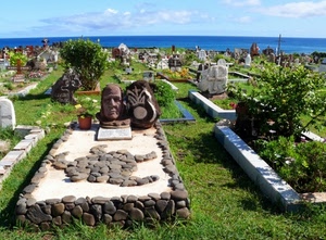 cimitero, tombe, mare, erba, verde, croci, piante