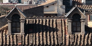 abbaini, tegole, tetto, tetti, finestre, due, ombra, case